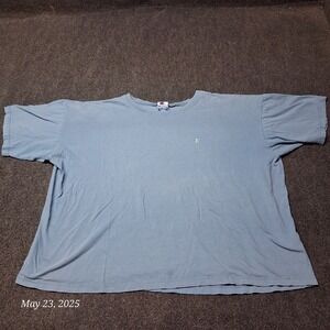 Vintage Champion Lightweight T Shirt Men Size 2XL Blue Faded 90s Crew Neck